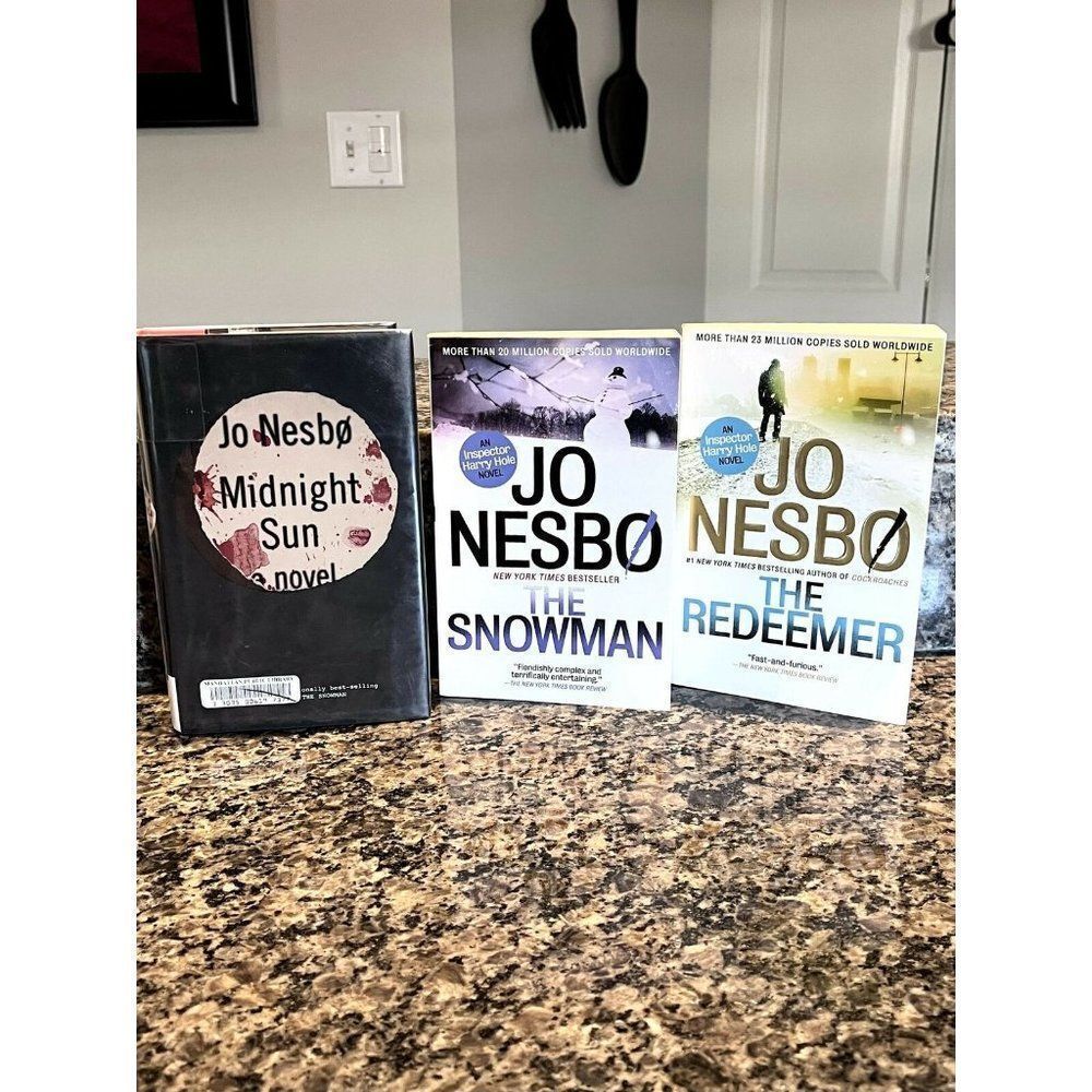 Jo Nesbo Book Lot Snowman Redeemer Midnight Sun Thriller Fic Harry Hole Bundle